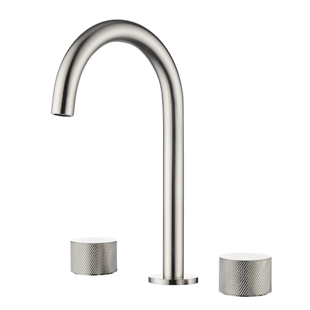 Kibi Circular X 8 Bathroom Sink Widespread Faucet with Drain Assembly KBF1026BN